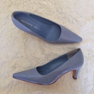 Antonio Melani powder blue pointed toe pumps